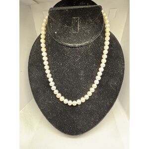 14k til clasp real pearl necklace